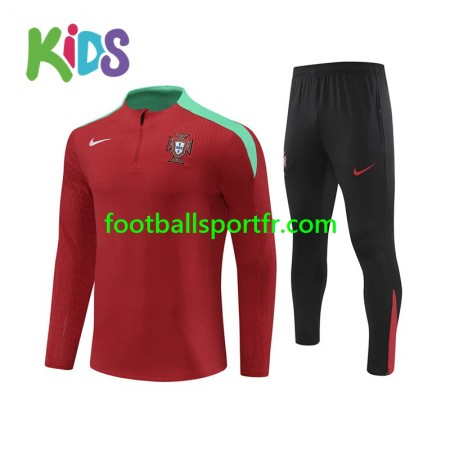 Portugal Enfant Ensemble Sweat d'entrainement Rouge 2024